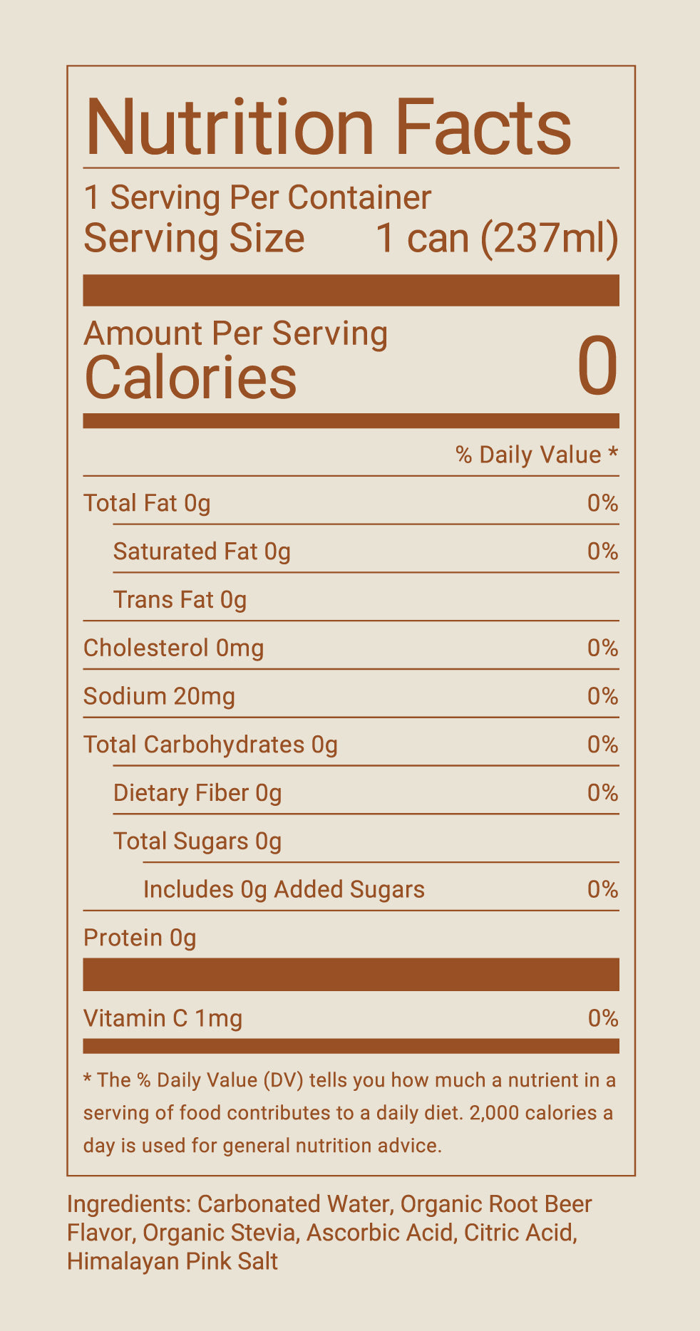 Root Beer Nutrition Facts